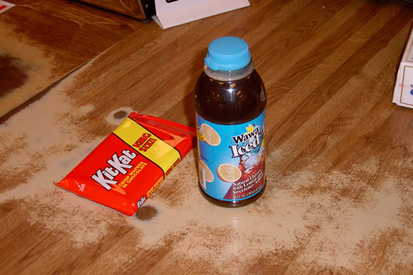 Kit Kat and Wawa Iced Tea